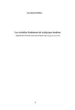 Les véritables fondements de la physique moderne