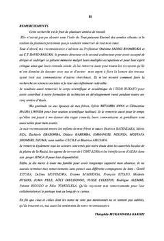 Analyse De La Performance Des Actions De L'ONG Adra en RDC