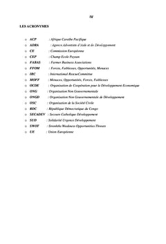 Analyse De La Performance Des Actions De L'ONG Adra en RDC