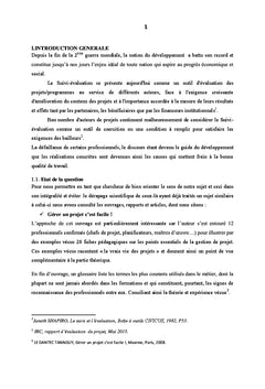 Analyse De La Performance Des Actions De L'ONG Adra en RDC