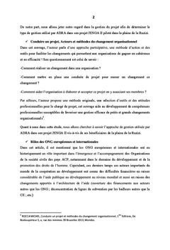 Analyse De La Performance Des Actions De L'ONG Adra en RDC