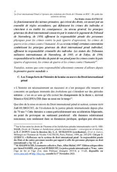 Le Droit international pénal à l'épreuve des violations des Droits