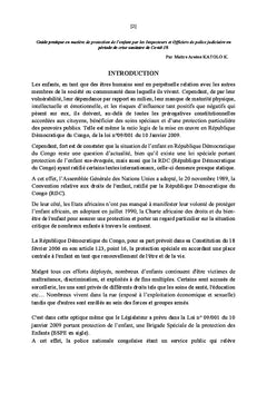 Guide pratique en matière de protection de l'enfant