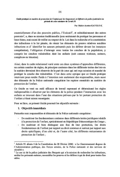 Guide pratique en matière de protection de l'enfant