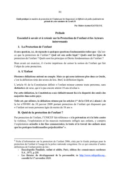 Guide pratique en matière de protection de l'enfant