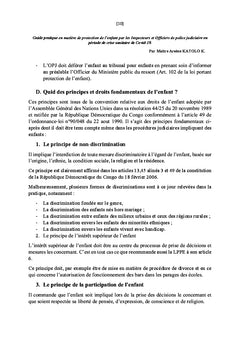 Guide pratique en matière de protection de l'enfant