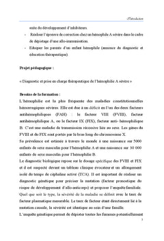 Diagnostic et prise en charge thérapeutique de l'hémophilie A sévère