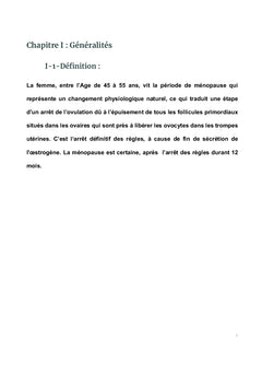 La ménopause