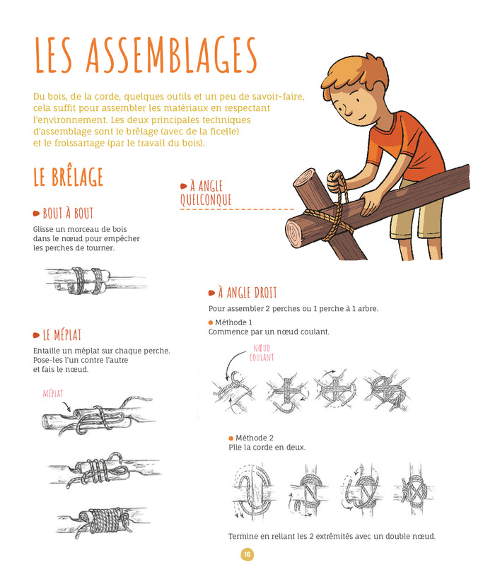Installe ton camp dans la forêt - 50 réalisations avec du bois et de la ficelle