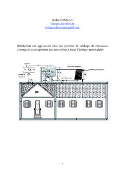 Énergies renouvelables: conversion, stockage et récupération des eaux utilisés