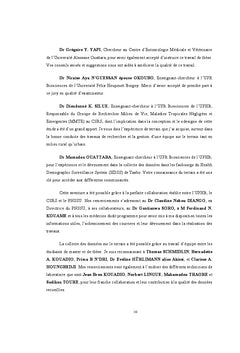 Epidemiologie spatiale des infections et co-infections parasitaires