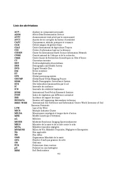 Epidemiologie spatiale des infections et co-infections parasitaires