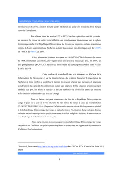 Les importations et l'inflation en République Démocratique du Congo