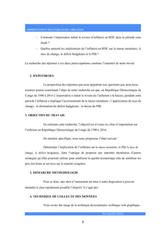 Les importations et l'inflation en République Démocratique du Congo