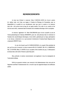 Conception assistee par ordinateur des circuits integres MeSFeT GaAs