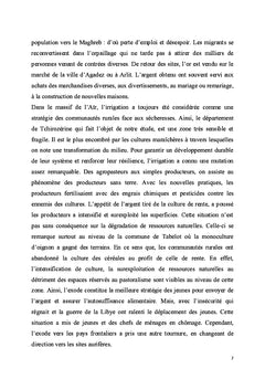 Region d'Agadez : Fragilite et menaces