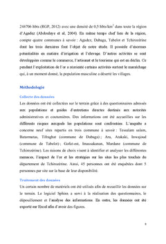 Region d'Agadez : Fragilite et menaces