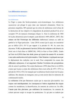 Region d'Agadez : Fragilite et menaces