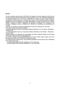Deferrisation des eaux souterraines de sud Algerie
