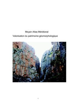 Moyen Atlas Meridional Valorisation du patrimoine geomorphologique