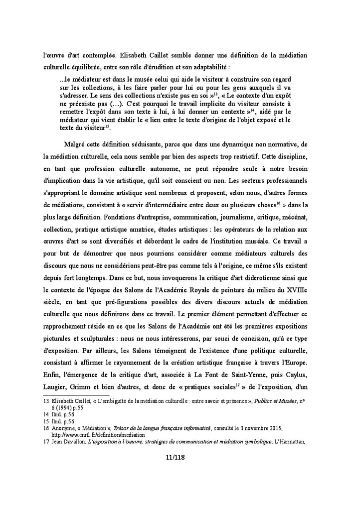 Les médiations culturelles autour des expositions d'art