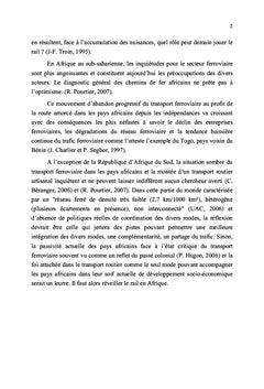 La relance du ferroviaire au Bénin
