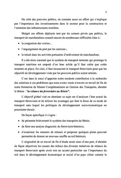 La relance du ferroviaire au Bénin