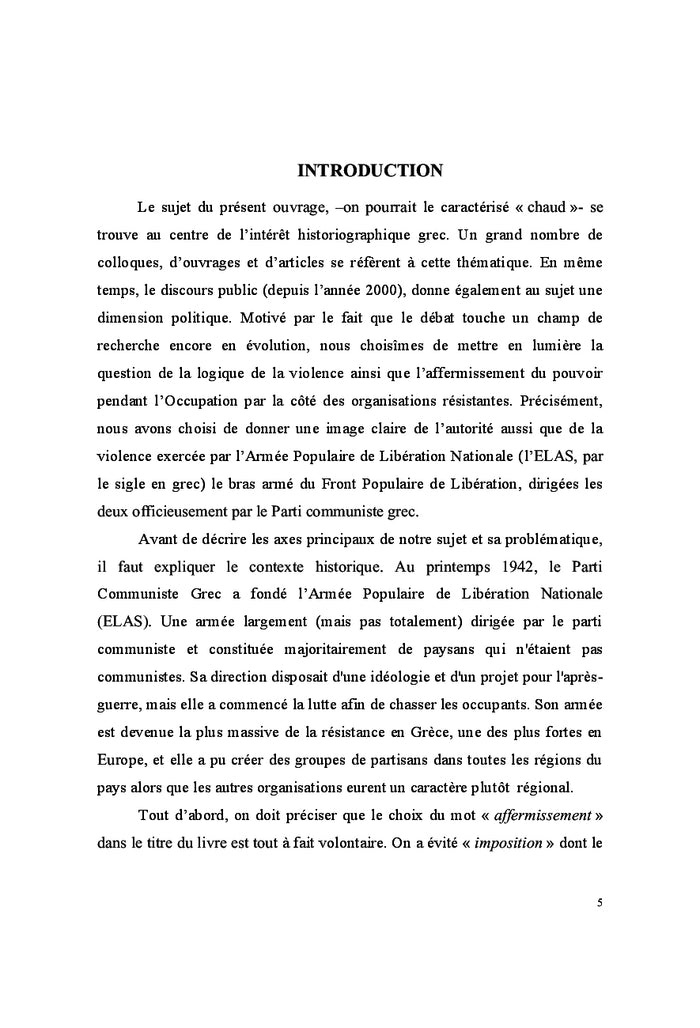 Résistance en Grèce Centrale (1941-44): Pouvoir Combattre - Violence