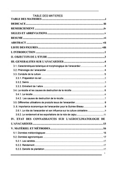 Agroclimatologie de la production de l'anacardier en Guinée-Bissau
