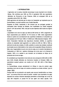 Agroclimatologie de la production de l'anacardier en Guinée-Bissau