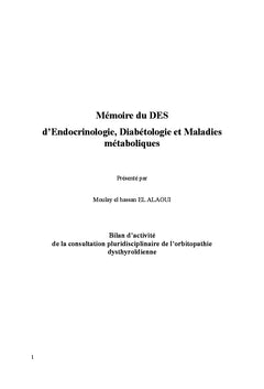 Consultation pluridisciplinaire d'orbitopathie dysthyroïdienne