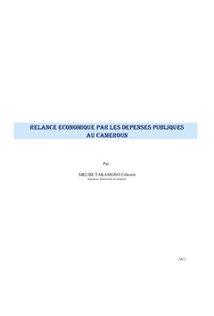 Relance économique par les dépenses publiques au Cameroun