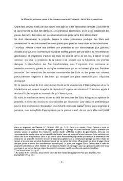 La défense des Common Concerns et du patrimoine commun de l'Humanité