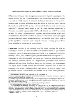 La défense des Common Concerns et du patrimoine commun de l'Humanité