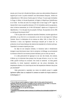 Protection civile au Cameroun et droit de l'environnement