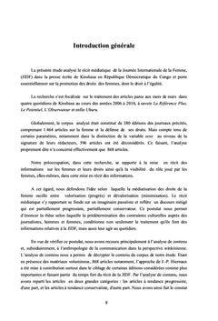 La mediatisation de la JIDF dans la presse de Kinshasa