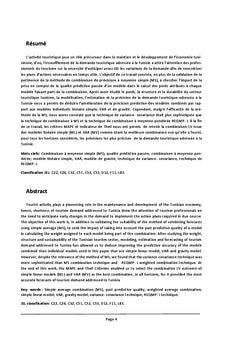 Structure et durabilité du tourisme tunisien
