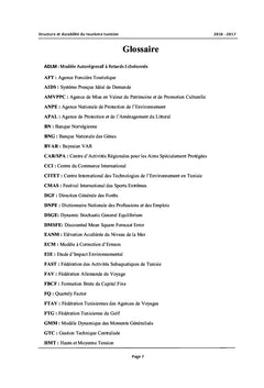 Structure et durabilité du tourisme tunisien