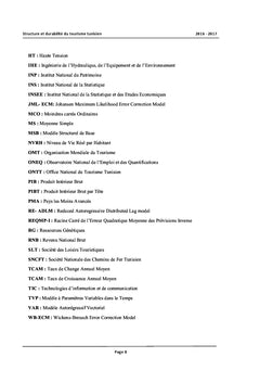 Structure et durabilité du tourisme tunisien