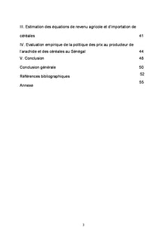 Optimalite de la politique agricole