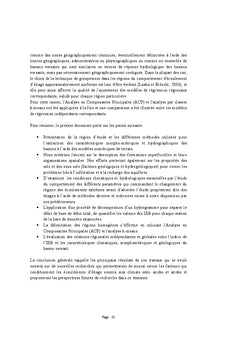 Etude des etiages et des debits de base au Nord-Ouest de l'Algerie
