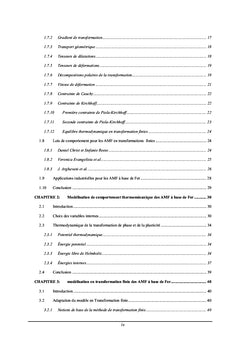 Transformations finies des alliages à mémoire de forme à base de Fer