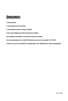Etude pour la mise en place SMI Maintenance du matériel naval du PAD