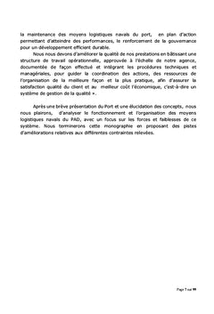 Etude pour la mise en place SMI Maintenance du matériel naval du PAD