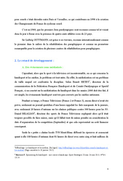 La promotion de la pratique Handisport