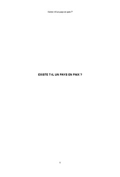 Existe-t-il un pays en paix?