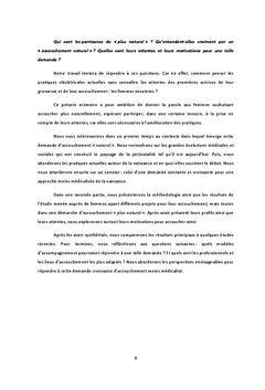 Accoucher "naturellement". Profils, attentes et motivations