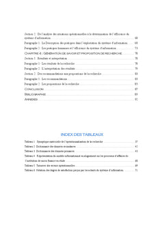 systeme d'information: metaphore de la performance organisationnelle