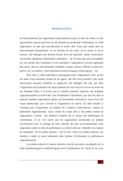 systeme d'information: metaphore de la performance organisationnelle
