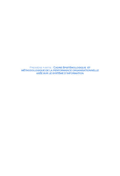 systeme d'information: metaphore de la performance organisationnelle